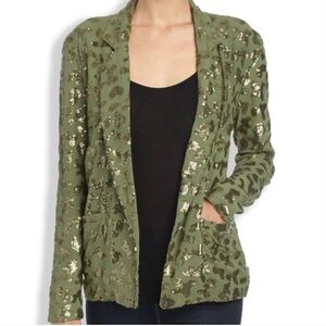 Lucky Brand Olive Sequin Jacket